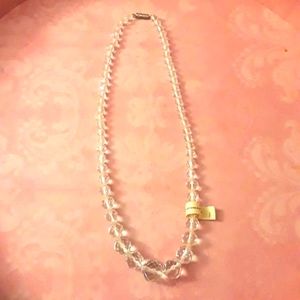 NWT Stunning Crystal Necklace made in Czechoslovakia, original from the 1950s